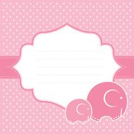 Elephant baby greeting card N7