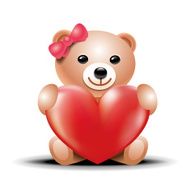 Red Heart Bear