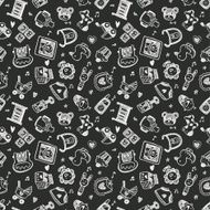 seamless doodle baby pattern background N38