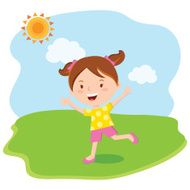 Little girl fun in the sun