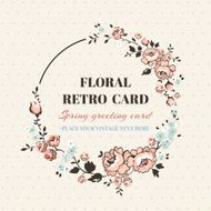 Vintage Floral Frame - with place for photo N3