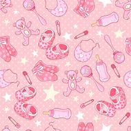 Baby girl seamless pattern N4