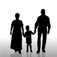 Vector silhouette of family N494