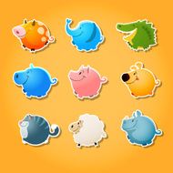 Bubble animals - cute ia shape of circle