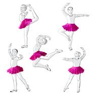Ballerinas little girls dancing children