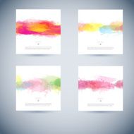 Set of vector watercolor template N64