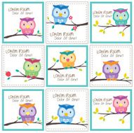 owl on trees layout design