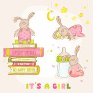 Baby Bunny Set - for Shower or Arrival Card N2