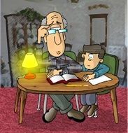 Homework with Grandpa