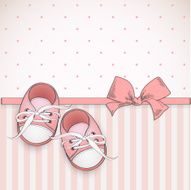Baby girl shower card N118
