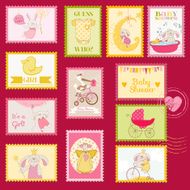 Baby Shower or Arrival Postage Stamps N6