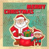 vintage retro christmas card