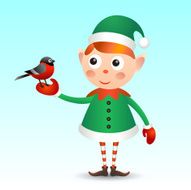 Elf with bullfinch N2