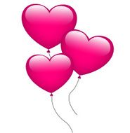 pink hearts balloons