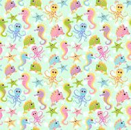 Seamless baby sea background