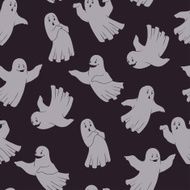 Seamless pattern with ghosts