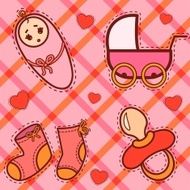 Vector baby icons N3