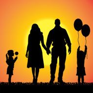 Vector silhouette of family N495