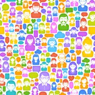 Colorful People Chat Texture