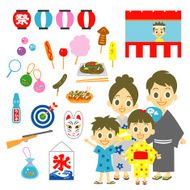 summer festival in Japan family