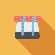 backpack flat icon with long shadow N45