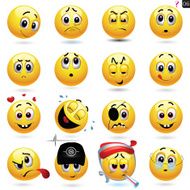 Vector set of smiley icons N7