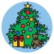 Christmas Santa tree icon