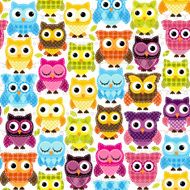 Seamless and Tileable Vector Owl Background Pattern N10