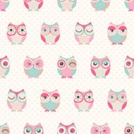 seamless owls cartoon pattern N16