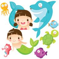 Mermaid Vector Set