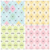 Seamless baby background collection