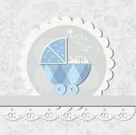 Baby boy arrival announcement card N10