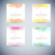 Set of vector watercolor template N65