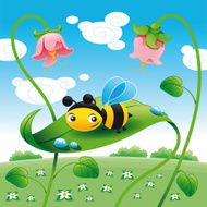 Bee on the leaf