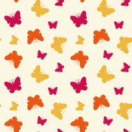 Seamless pattern with butterflies Vector illustration