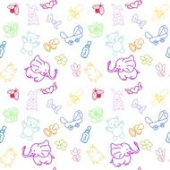 Kid&#039;s Staff seamless pattern