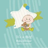 Baby Boy Shower and Arrival Card N13