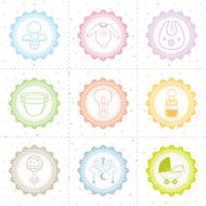 Beautiful baby icon collection