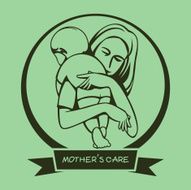 Silhouette sign a mother&#039;s care