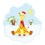 Christmas kid giraffe