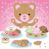 Sweet party kawaii bear