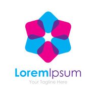 Soft squares beauty hexagon element icons business logo