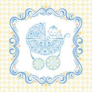 Baby Boy and Carriage