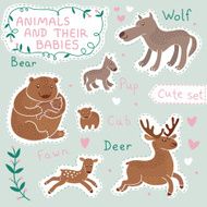 Baby and Mommy Animal Set N10