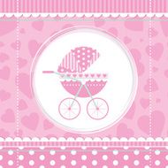 pink girl baby stroller N2