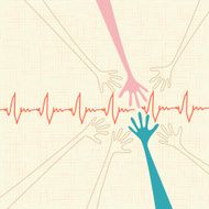 warm colorful up hands love vector illustration N3
