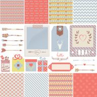 Love and arrow Design Elements