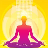 Meditation in a lotus pose Vector illustration N3