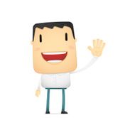 funny cartoon casual man N18