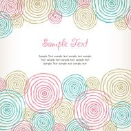 Delicate text background with colorful spiral pattern